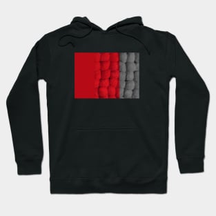 Red Pompom fiber art graphic design Hoodie